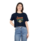Soccer Mama Crop Tee | Retro Soccer Graphic, Mom Sports Top - Magnolia Wild SC