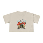 Figure Skating Mom Cheetah Print Women's Crop Tee