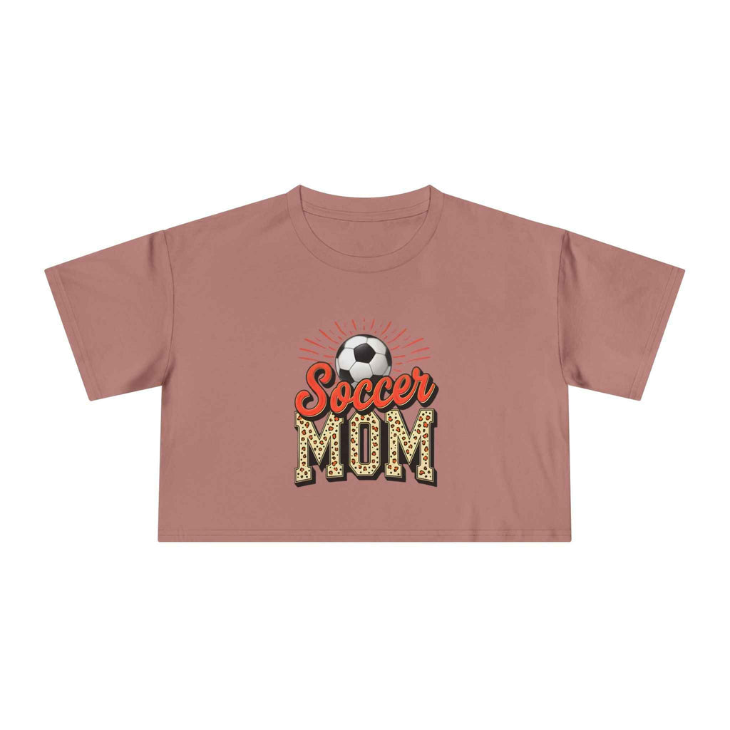 Soccer Mom Cheetah Print Women's Crop Tee
