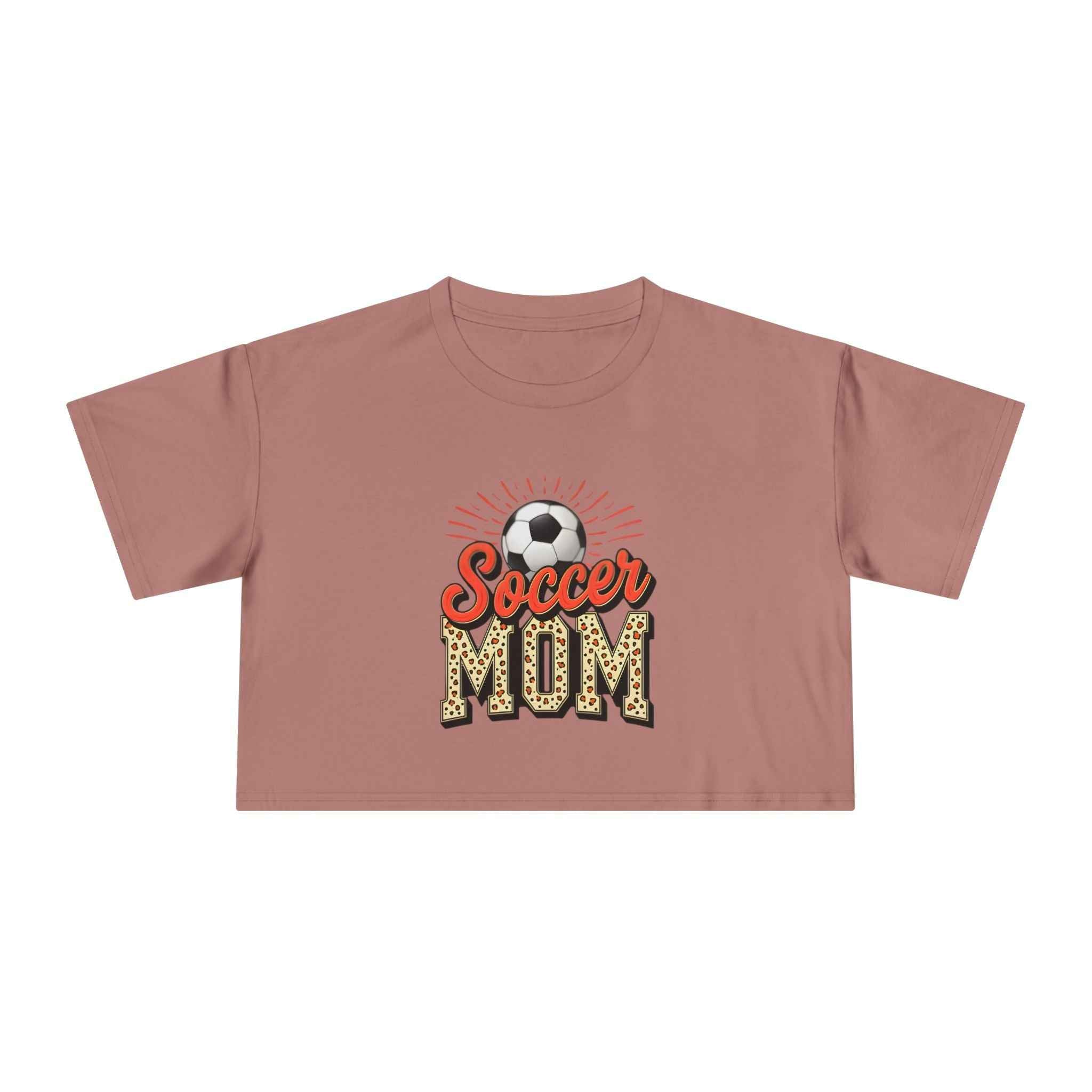Soccer Mom Cheetah Print Women's Crop Tee