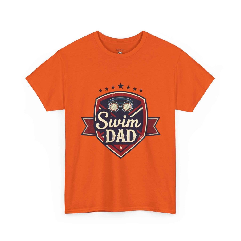 Retro Badge Style: The Vintage Swim Dad Shield Tee