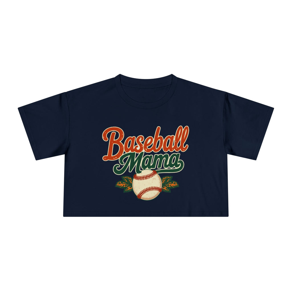 Baseball Mama Crop Tee | Retro Baseball Graphic, Mom Sports Top - Magnolia Wild SC