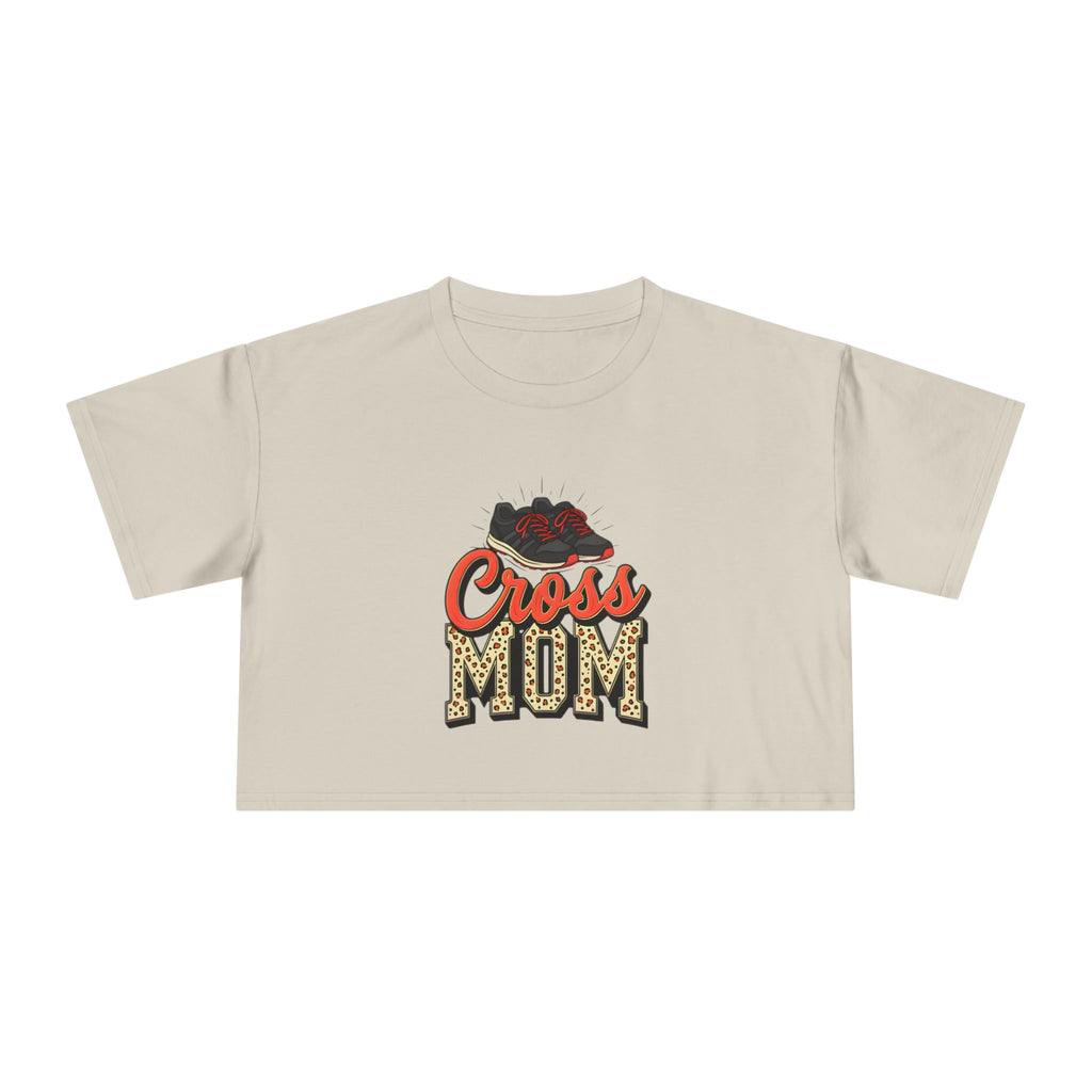 Cross Country Mom Cheetah Print Women's Crop Tee - Magnolia Wild SC