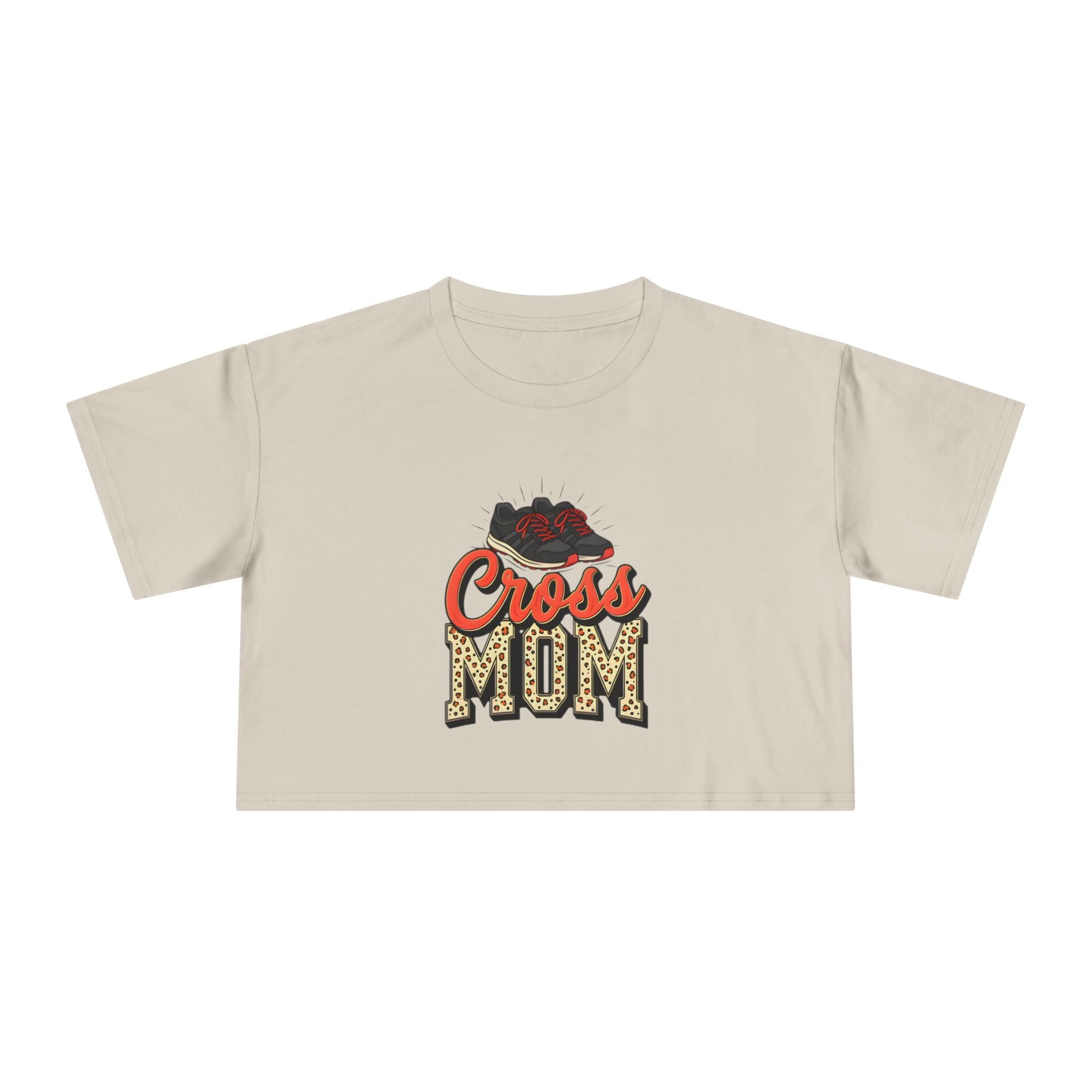 Cross Country Mom Cheetah Print Women's Crop Tee - Magnolia Wild SC