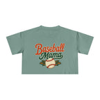 Baseball Mama Crop Tee | Retro Baseball Graphic, Mom Sports Top - Magnolia Wild SC