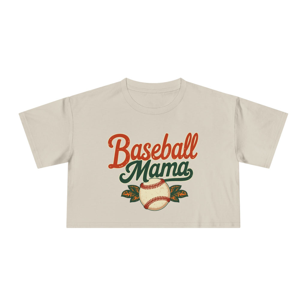 Baseball Mama Crop Tee | Retro Baseball Graphic, Mom Sports Top - Magnolia Wild SC