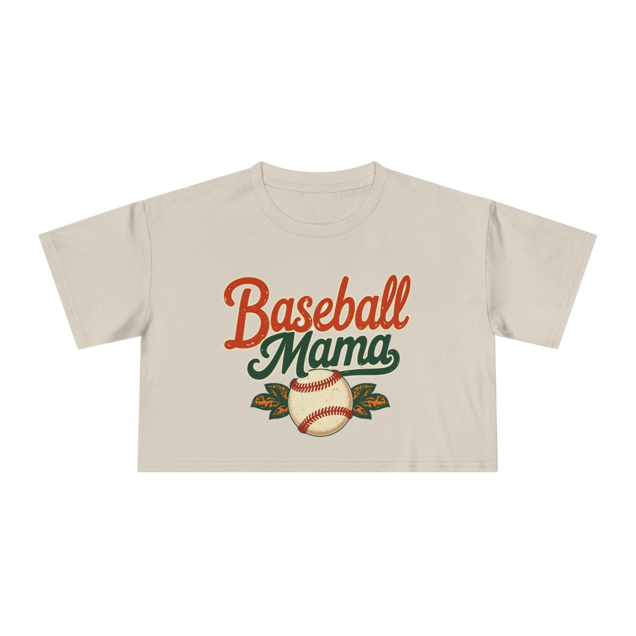 Baseball Mama Crop Tee | Retro Baseball Graphic, Mom Sports Top - Magnolia Wild SC
