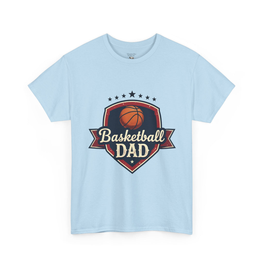 Retro Court Style: The Vintage Basketball Dad Shield Tee - Magnolia Wild SC