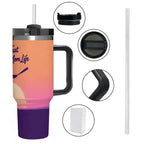 Softball Mom Life 40oz Tumbler with Handle and Straw - Magnolia Wild SC