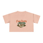 Cross Country Mama Crop Tee | Retro Cross Country Graphic, Mom Sports Top - Magnolia Wild SC