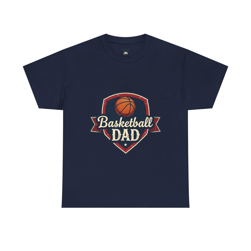 Retro Court Style: The Vintage Basketball Dad Shield Tee - Magnolia Wild SC
