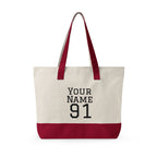 Personalized Zippered Hockey Tote — ‘Eat. Sleep. Hockey. Repeat.’ Canvas Bag for Players & Fans - Magnolia Wild SC