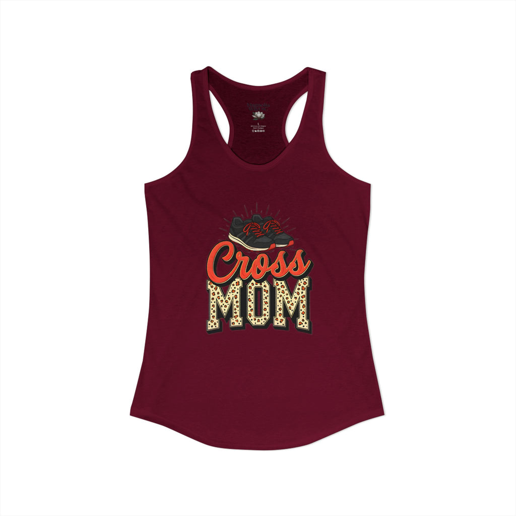 Mom Cross Country Mom Racerback Tank – Personalized Name & Number Option - Magnolia Wild SC