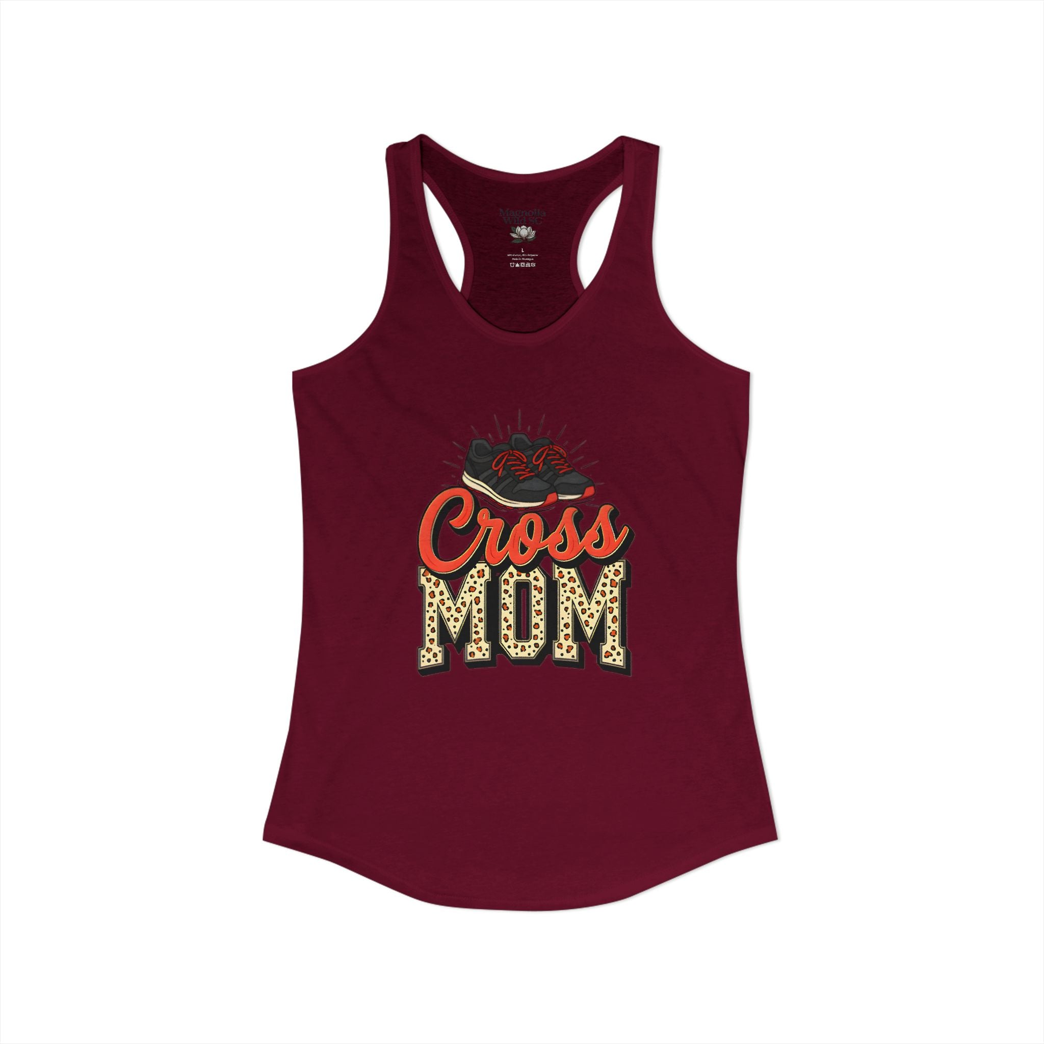 Mom Cross Country Mom Racerback Tank – Personalized Name & Number Option - Magnolia Wild SC