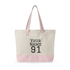 Personalized Zippered Hockey Tote — ‘Eat. Sleep. Hockey. Repeat.’ Canvas Bag for Players & Fans - Magnolia Wild SC