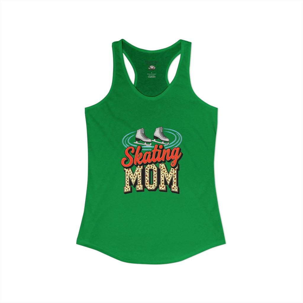Figure Skating Mom Racerback Tank – Personalized Name & Number Option | Lightweight Women’s Figure Skating Tank Top - Magnolia Wild SC