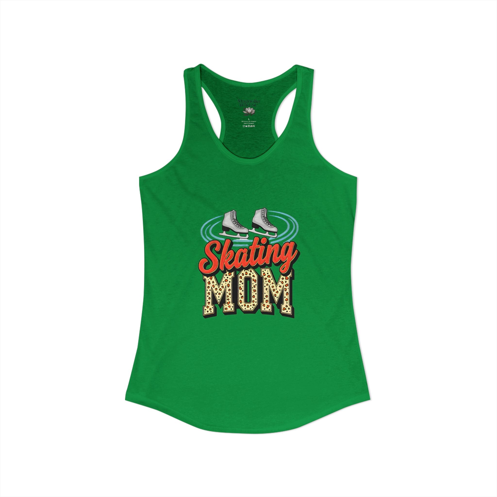 Figure Skating Mom Racerback Tank – Personalized Name & Number Option | Lightweight Women’s Figure Skating Tank Top - Magnolia Wild SC