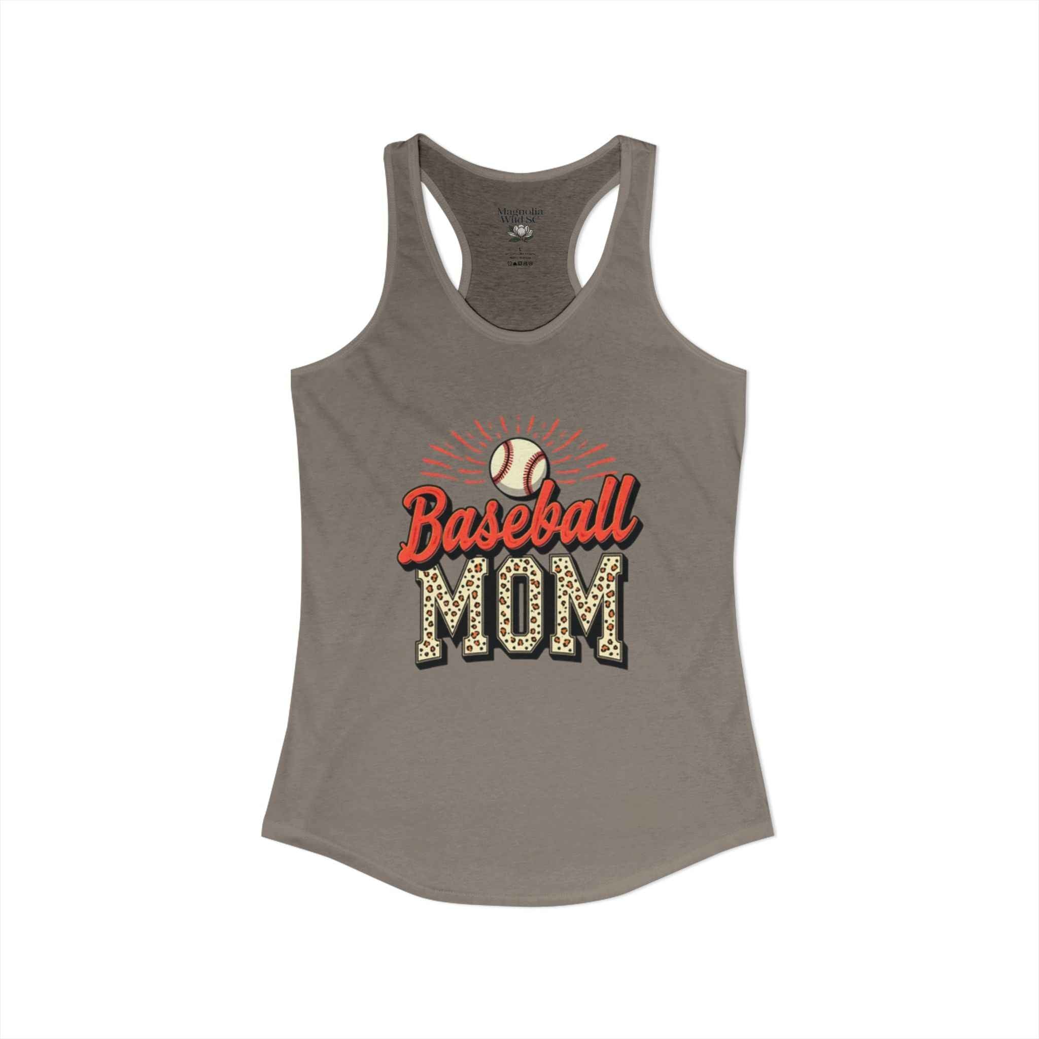 Baseball Mom Racerback Tank – Personalized Name & Number Option