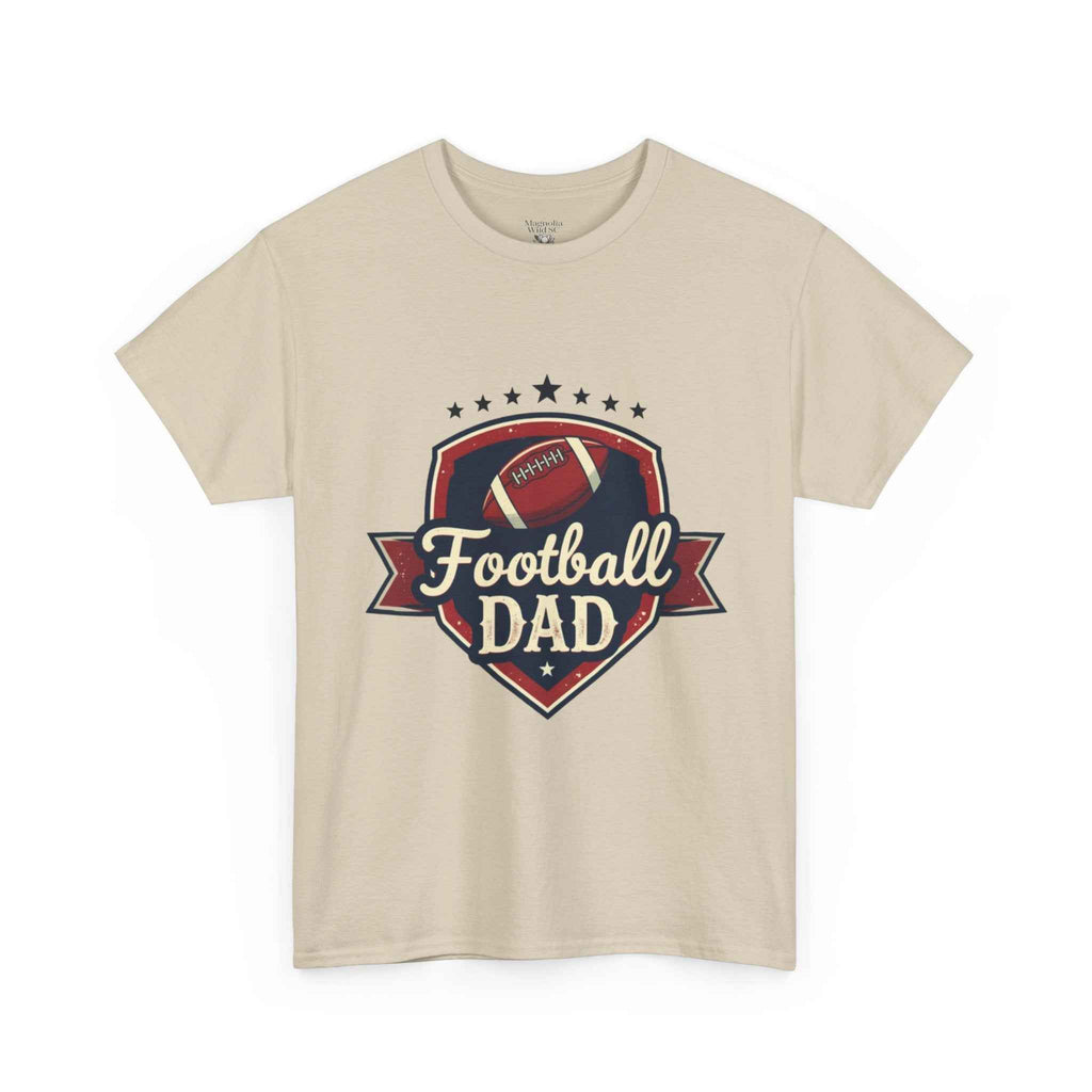 Retro Badge Style: The Vintage Football Dad Shield Tee