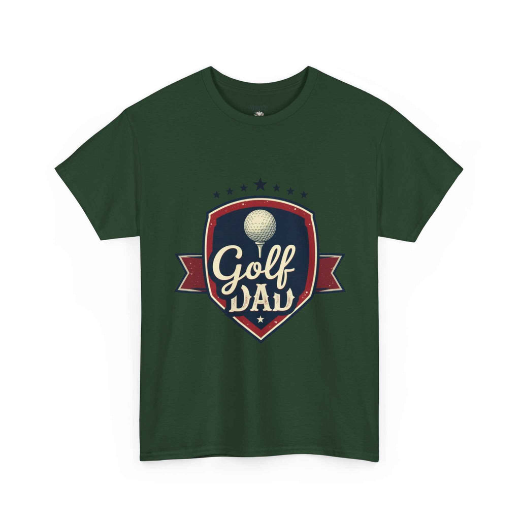 Retro Badge Style: The Vintage Golf Dad Shield Tee