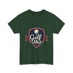 Retro Badge Style: The Vintage Golf Dad Shield Tee