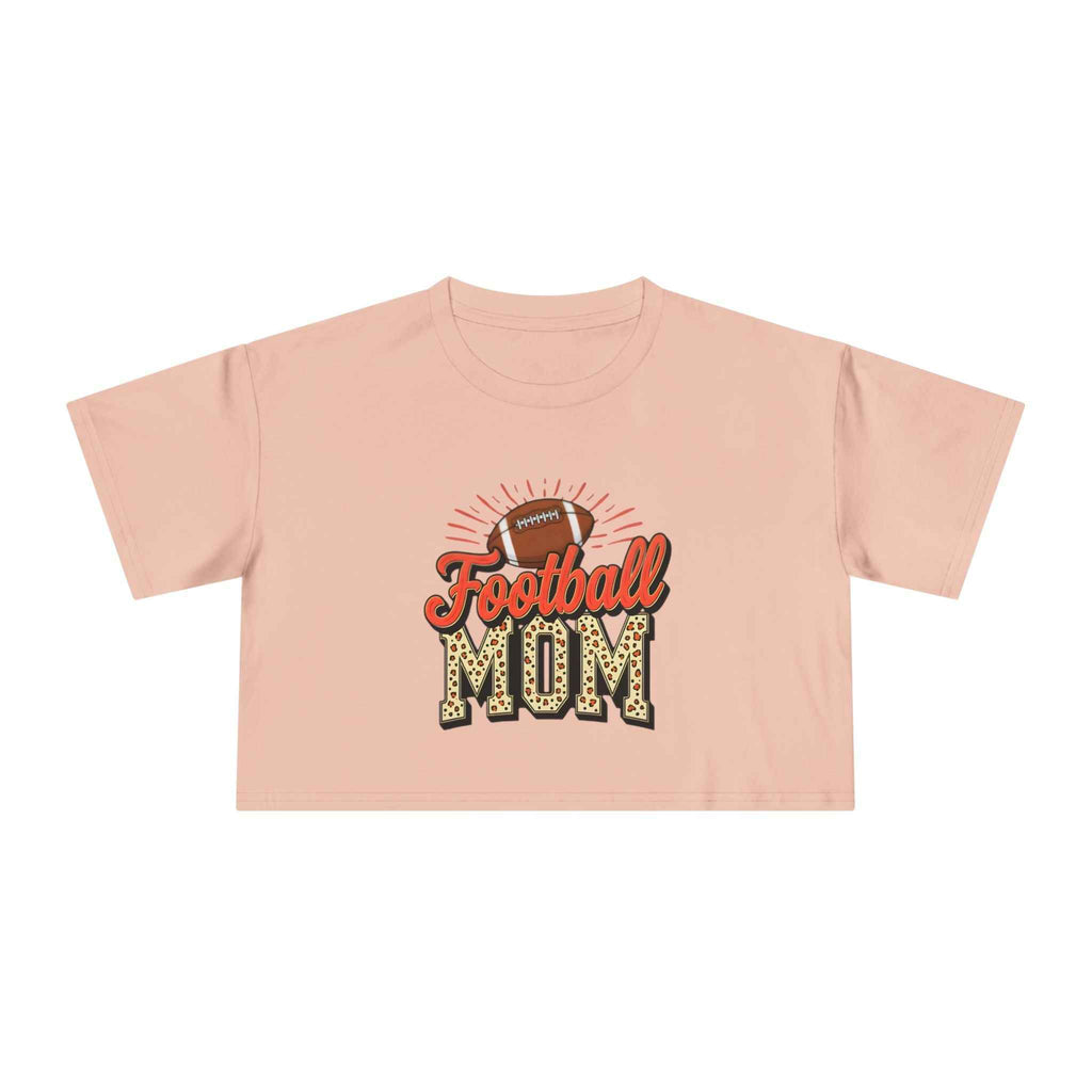 Football Mom Cheetah Print Crop Tee