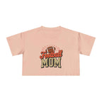 Football Mom Cheetah Print Crop Tee