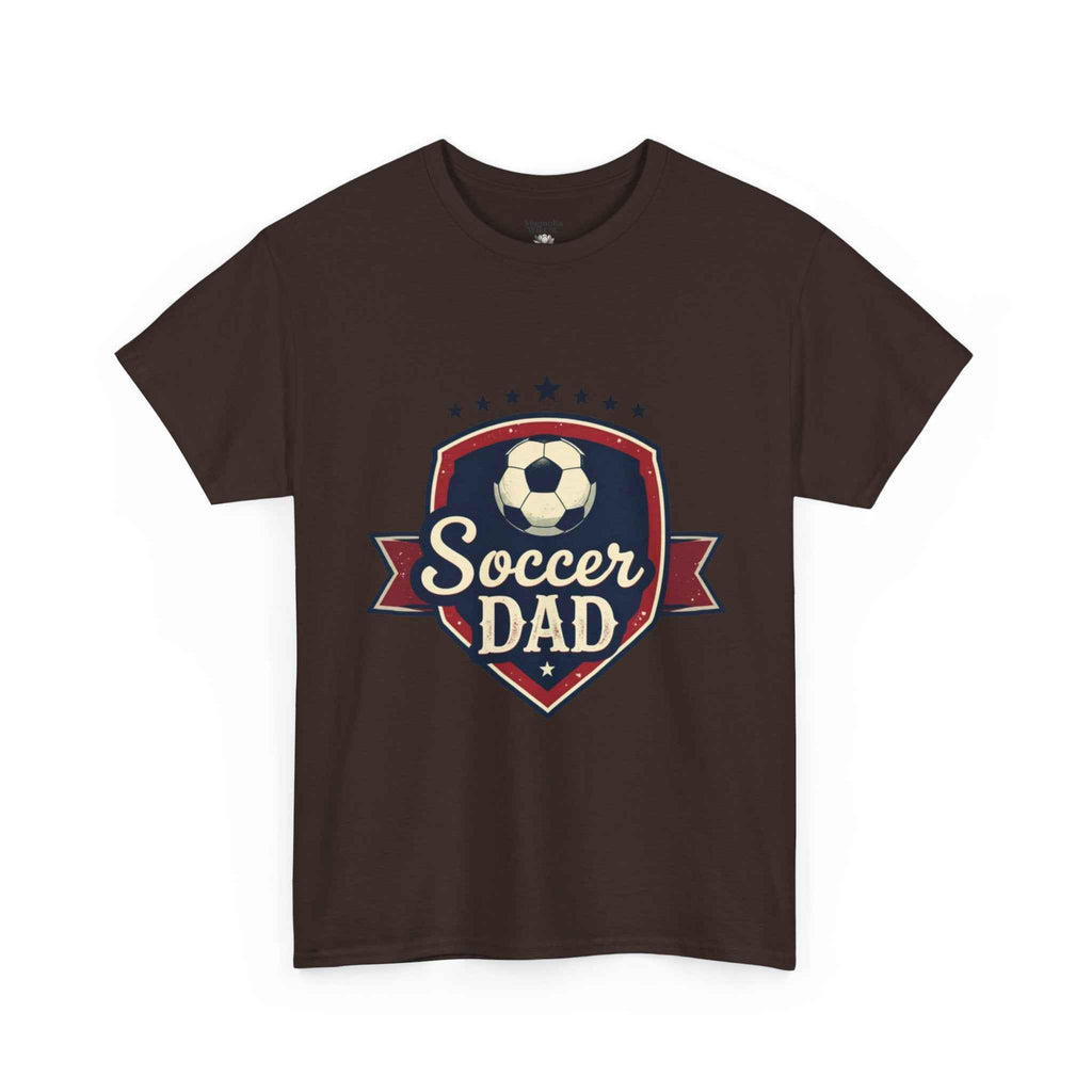 Retro Badge Style: The Vintage Soccer Dad Shield Tee