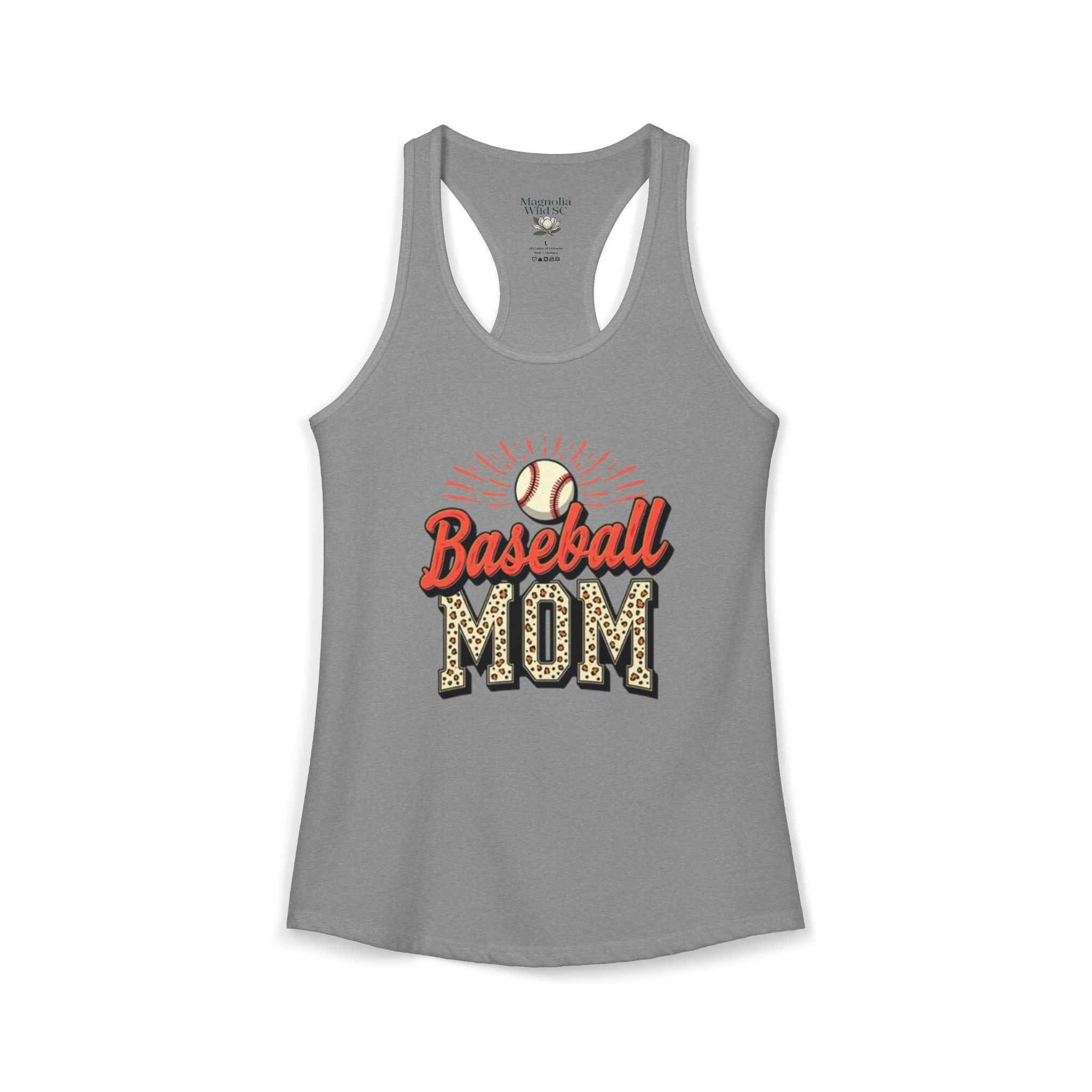Baseball Mom Racerback Tank – Personalized Name & Number Option