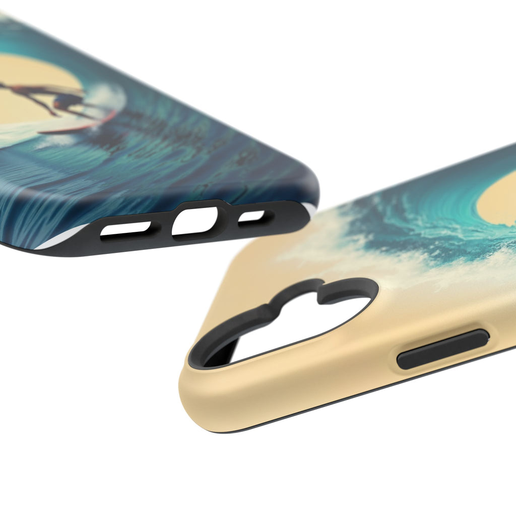 Surfer Riding a Wave iPhone Case — Magnetic Impact-Resistant - Magnolia Wild SC