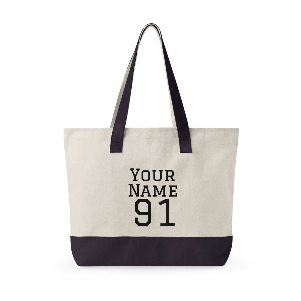 Personalized Zippered Hockey Tote — ‘Eat. Sleep. Hockey. Repeat.’ Canvas Bag for Players & Fans - Magnolia Wild SC