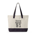 Personalized Zippered Hockey Tote — ‘Eat. Sleep. Hockey. Repeat.’ Canvas Bag for Players & Fans - Magnolia Wild SC