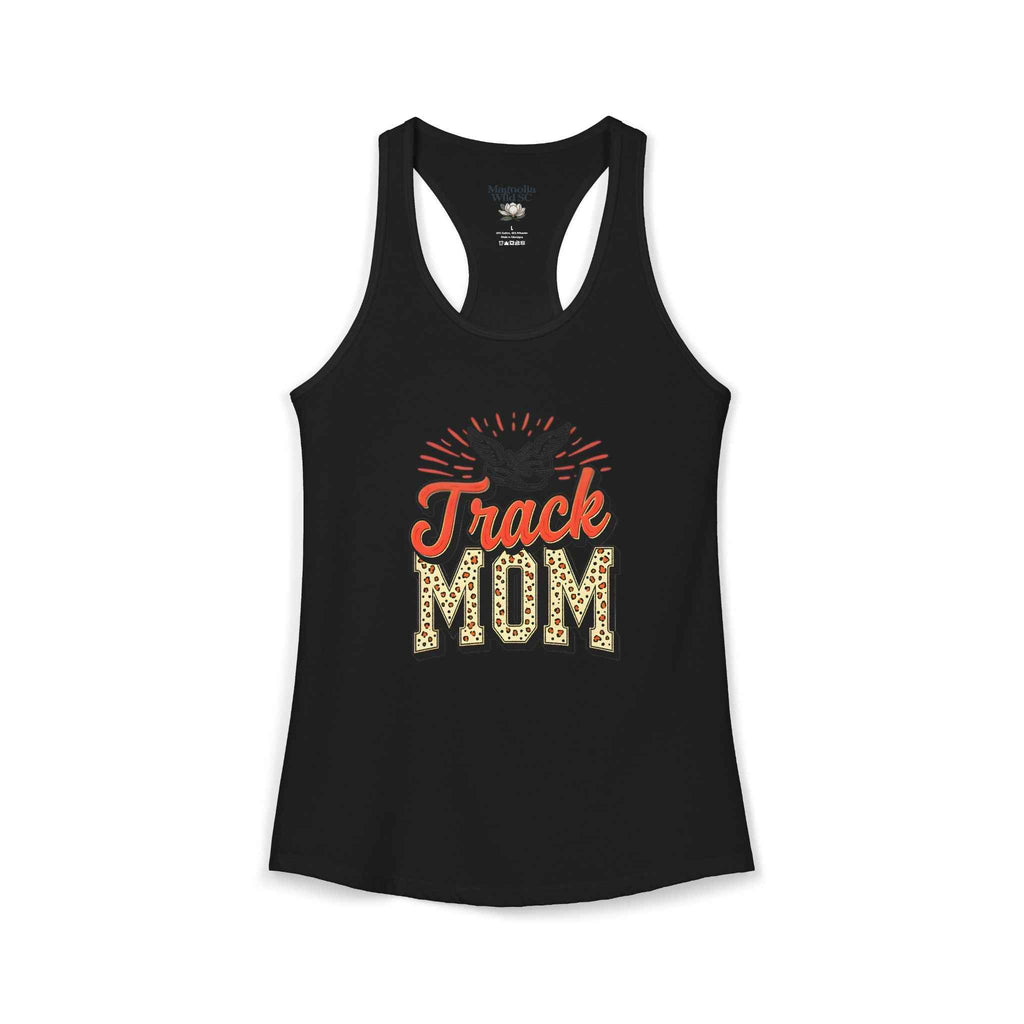 Track Mom Racerback Tank – Personalized Name & Number Option