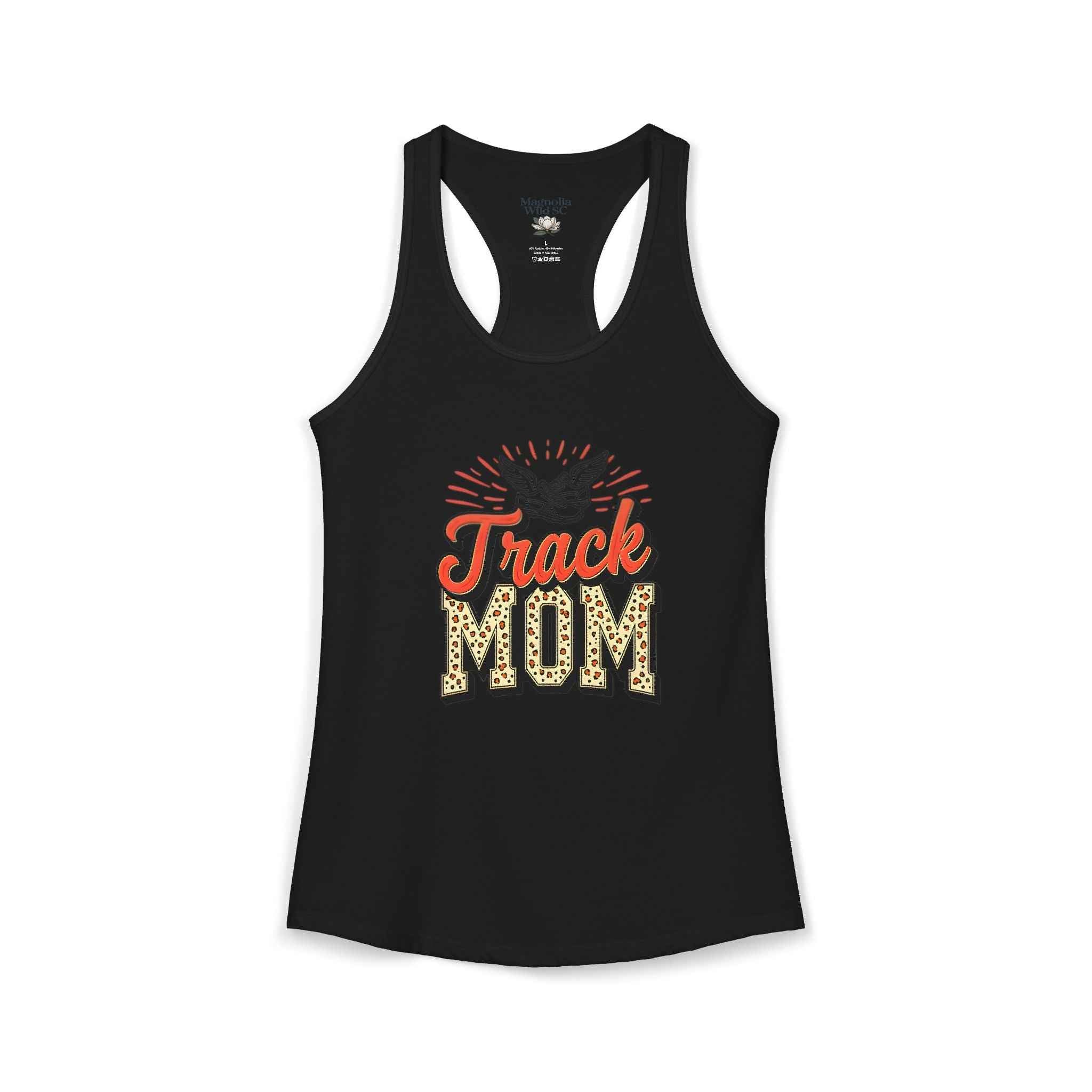 Track Mom Racerback Tank – Personalized Name & Number Option