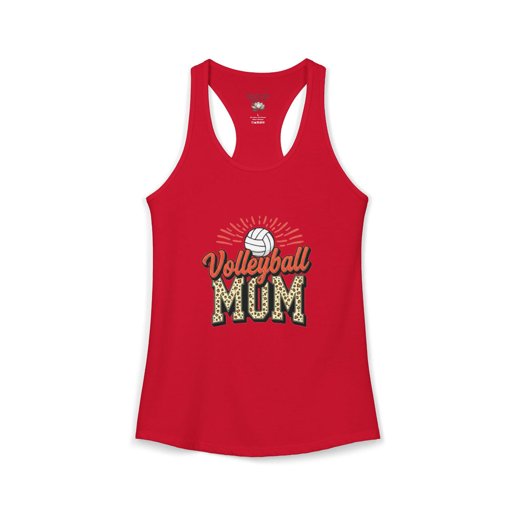 Volleyball Mom Racerback Tank – Personalized Name & Number Option | Lightweight Women’s Volleyball Tank Top - Magnolia Wild SC