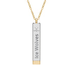 Personalizable Hockey Sliding Bar Necklace Engraved Necklace | Hidden Message