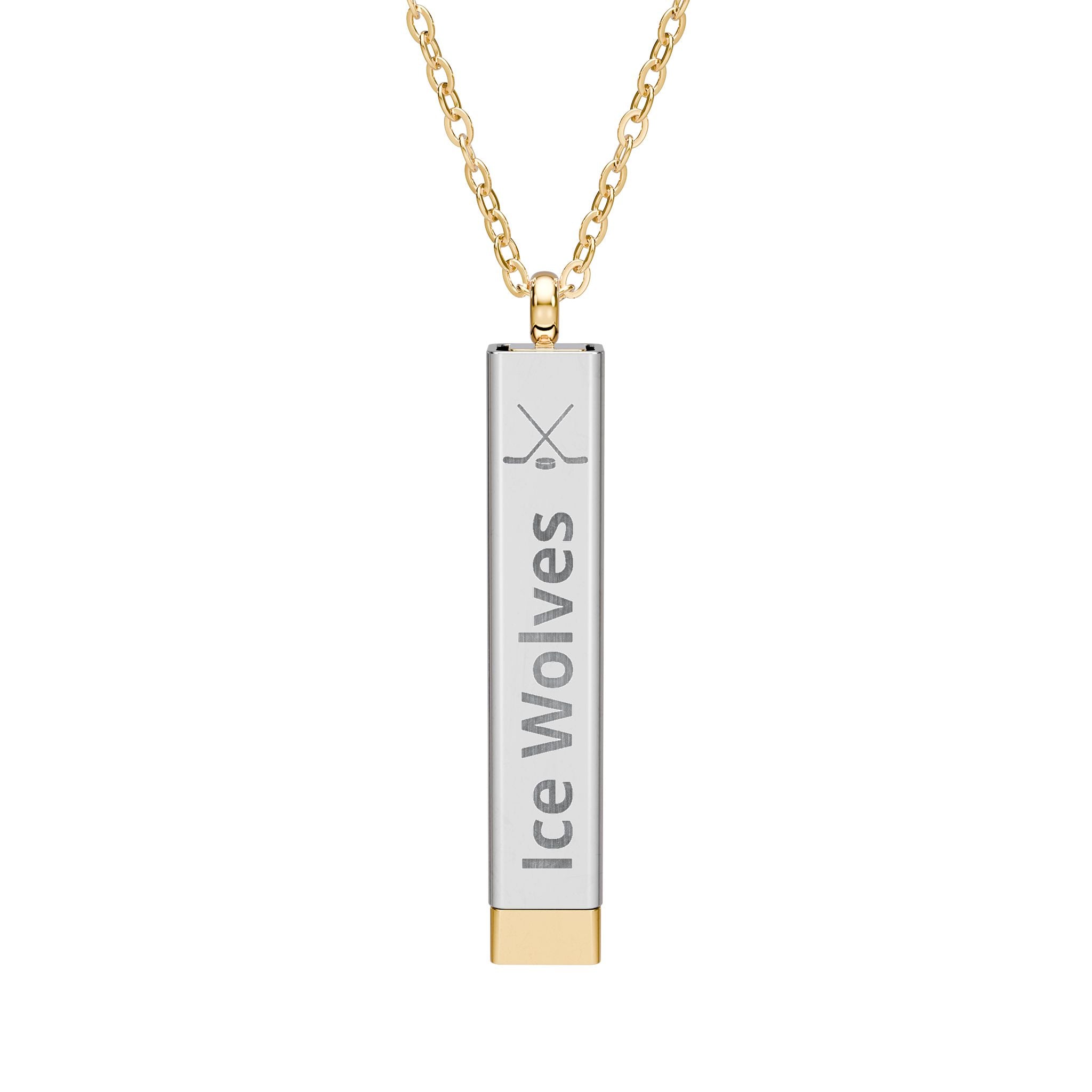 Personalizable Hockey Sliding Bar Necklace Engraved Necklace | Hidden Message