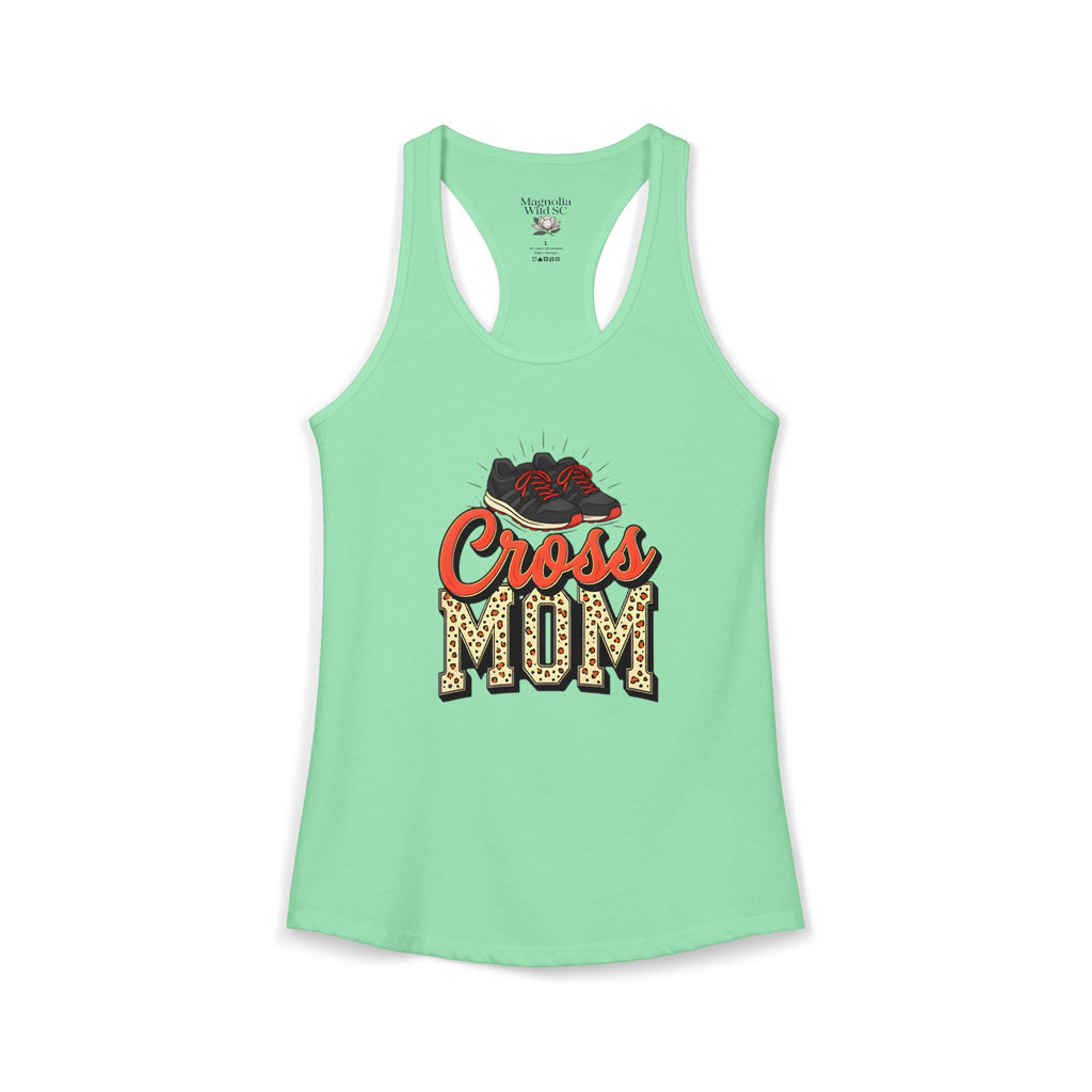 Mom Cross Country Mom Racerback Tank – Personalized Name & Number Option - Magnolia Wild SC