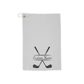 Personalized Golf Towel – Custom Name with Crossed Clubs Design