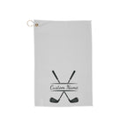 Personalized Golf Towel – Custom Name with Crossed Clubs Design