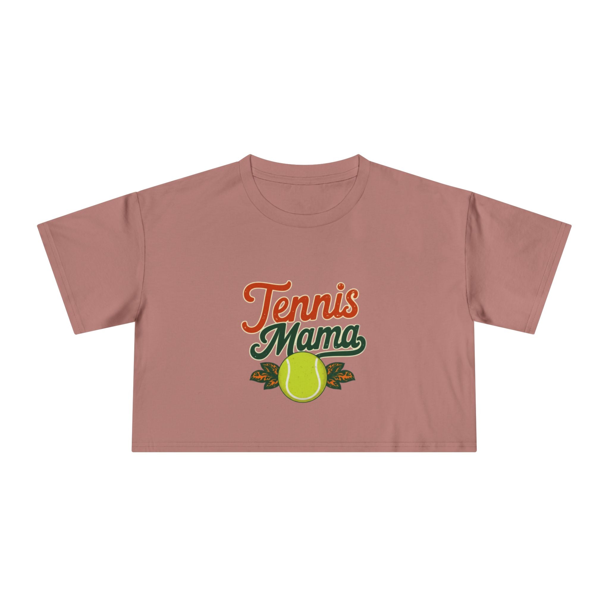 Tennis Mama Crop Tee | Retro Tennis Graphic, Mom Sports Top - Magnolia Wild SC