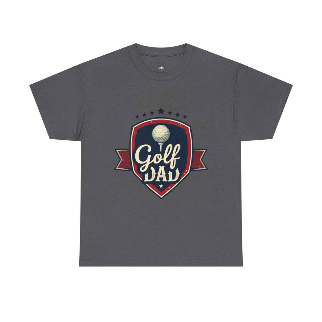 Retro Badge Style: The Vintage Golf Dad Shield Tee