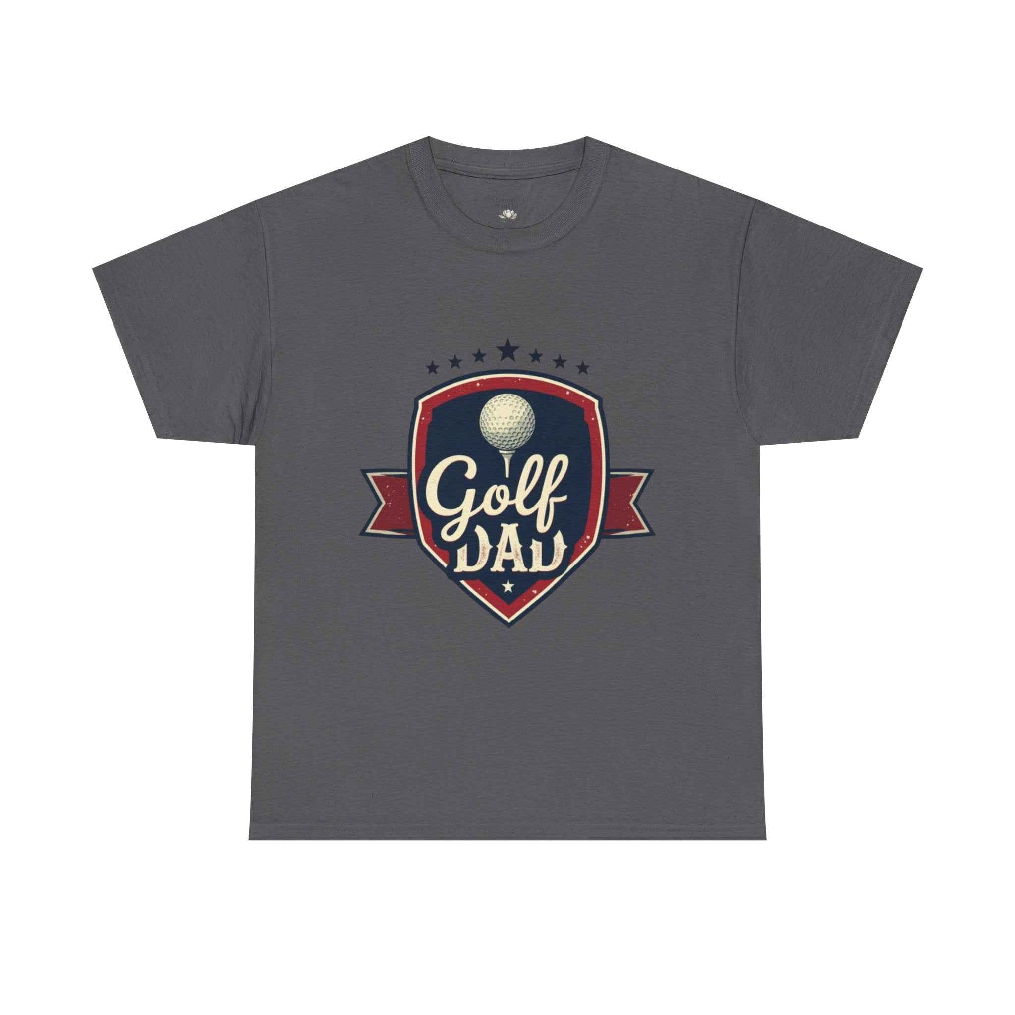 Retro Badge Style: The Vintage Golf Dad Shield Tee