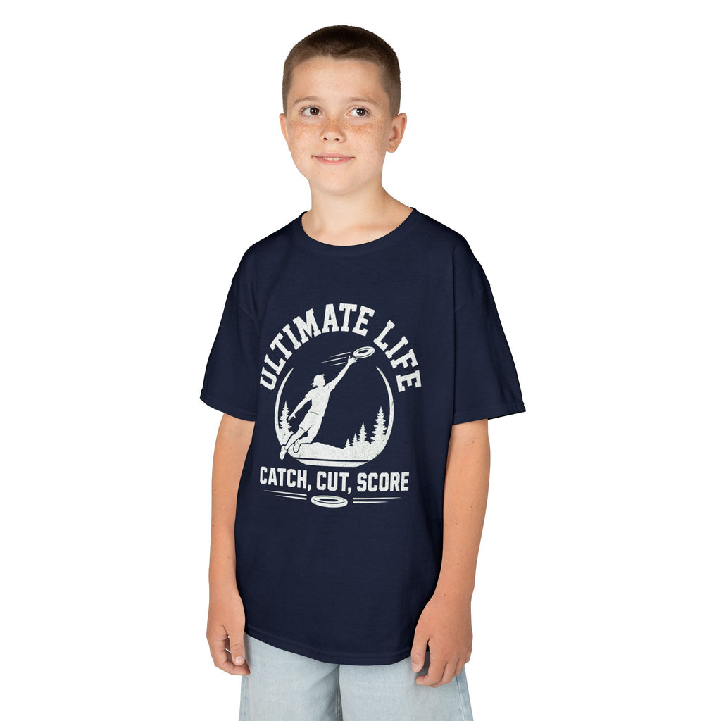 Ultimate Life Kids Tee — “Catch, Cut, Score” Ultimate Frisbee Youth Shirt - Magnolia Wild SC