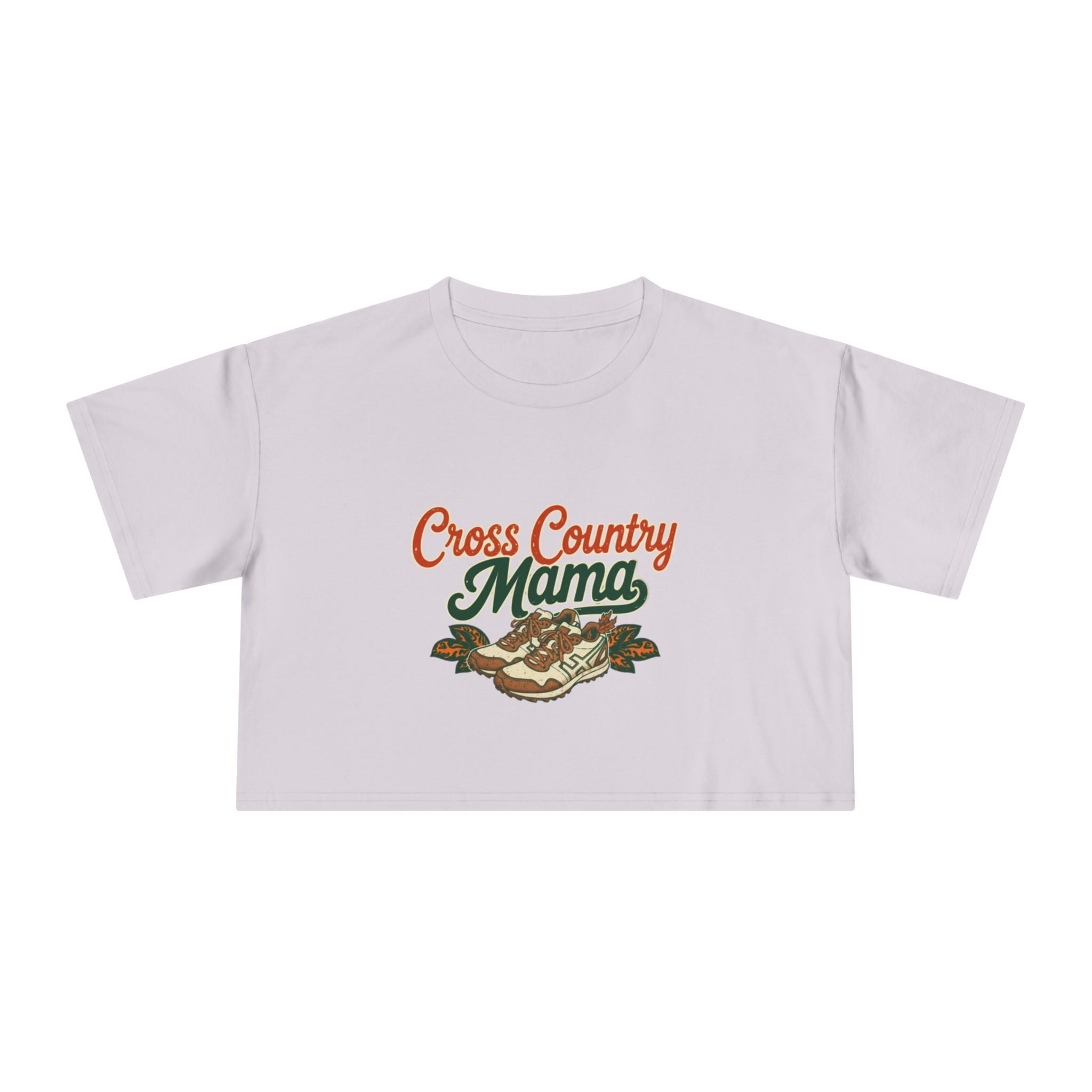 Cross Country Mama Crop Tee | Retro Cross Country Graphic, Mom Sports Top - Magnolia Wild SC