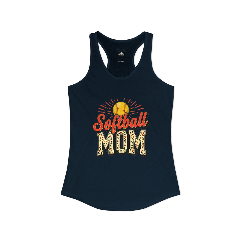 Softball Mom Racerback Tank – Personalized Name & Number Option - Magnolia Wild SC