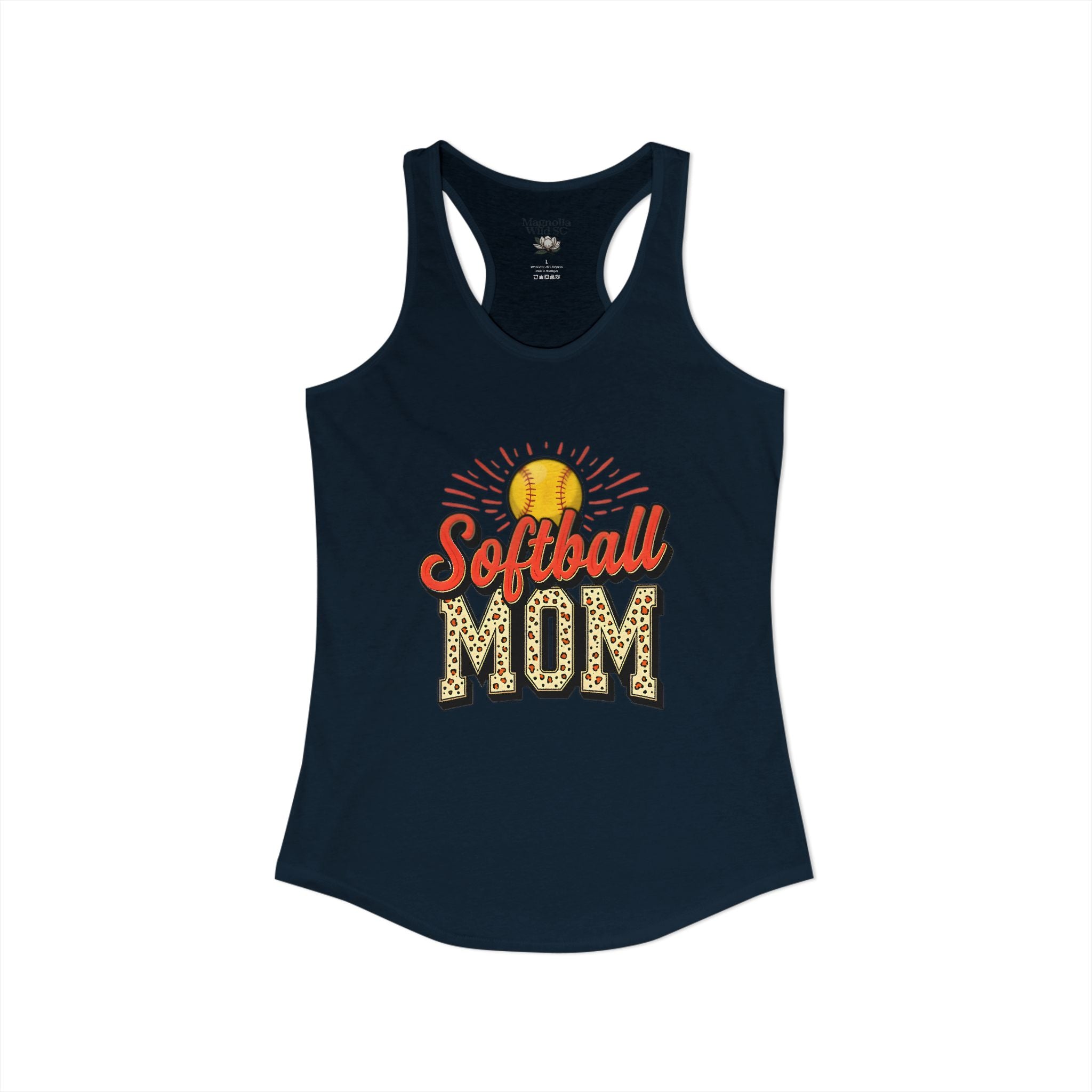 Softball Mom Racerback Tank – Personalized Name & Number Option - Magnolia Wild SC