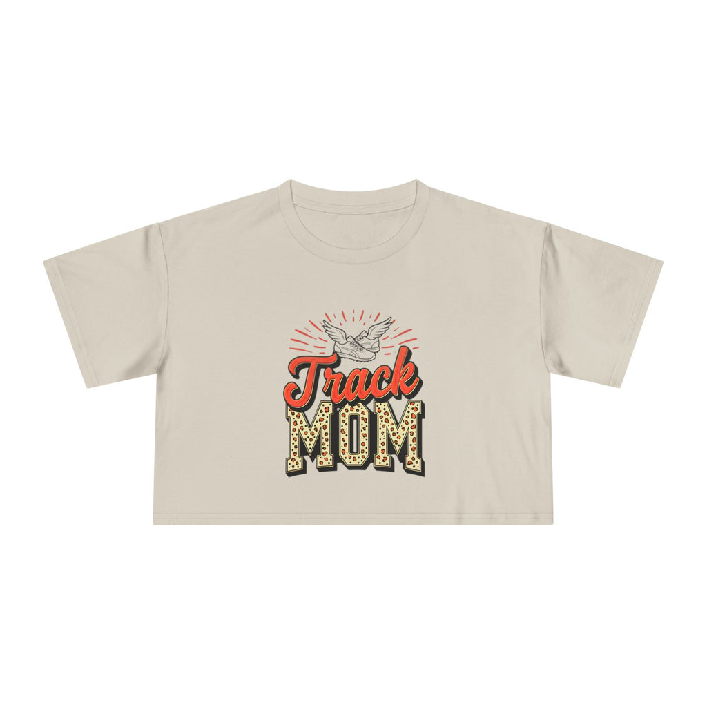 Track Mom Cheetah Print Women's Crop Tee - Magnolia Wild SC