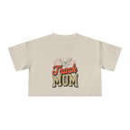 Track Mom Cheetah Print Women's Crop Tee - Magnolia Wild SC