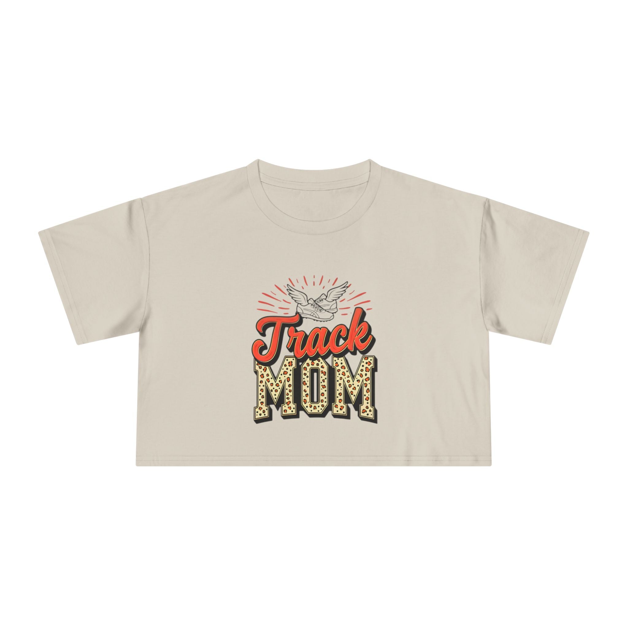 Track Mom Cheetah Print Women's Crop Tee - Magnolia Wild SC